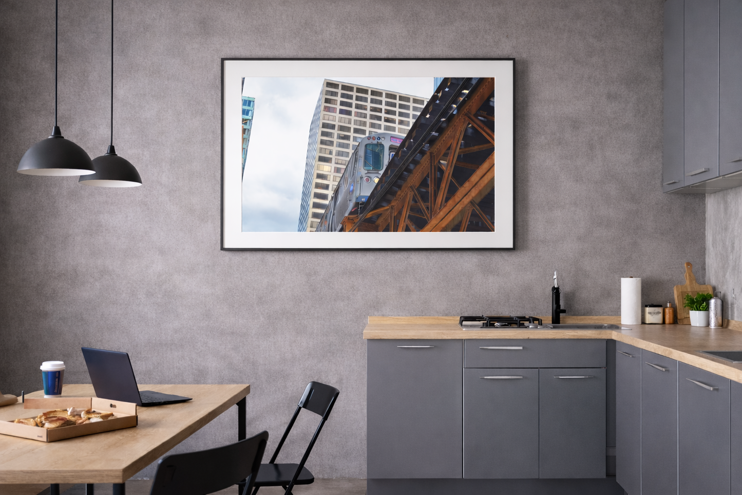 "Chicago Generated Image" Urban Wall Art & Prints